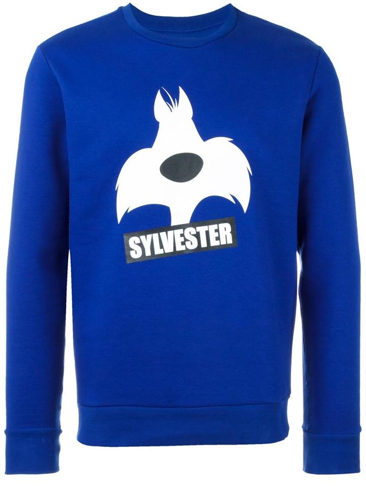 Iceberg Sylvester Print Sweatshirt, Men's, Size: Xl, Blue, Cotton/polyester