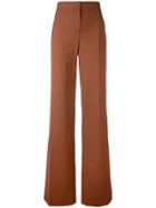 Theory High Slit Trousers - Brown