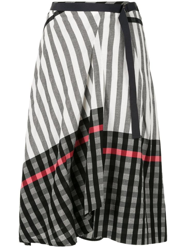Frei Ea Patterned Midi Skirt - White