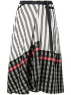Frei Ea Patterned Midi Skirt - White