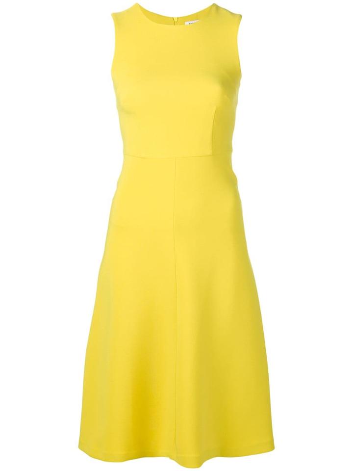 P.a.r.o.s.h. Flared Midi Dress - Yellow