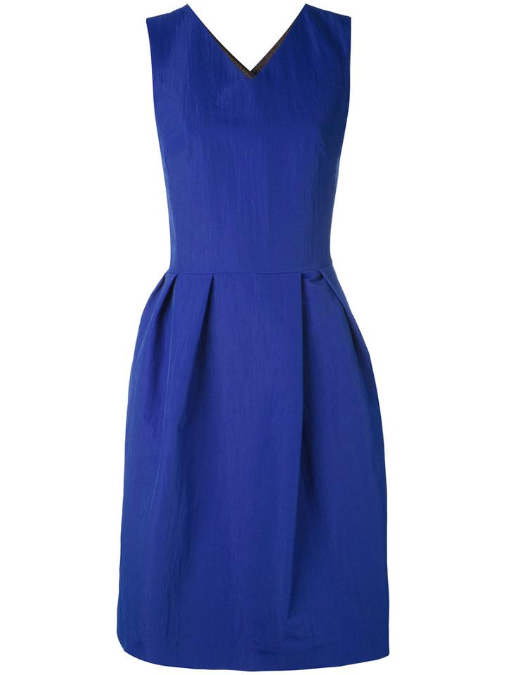Ps By Paul Smith - Cross Back Dress - Women - Cotton/nylon/viscose - 40, Blue, Cotton/nylon/viscose