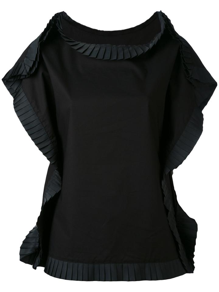 Mm6 Maison Margiela Rouched Outline Square T-shirt - Black