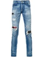 Hl Heddie Lovu Distressed Skinny Jeans, Adult Unisex, Size: 29, Blue, Cotton/polyurethane