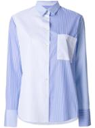 Ps By Paul Smith Striped Colour-block Shirt - Blue
