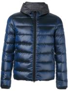 Fay Zipped Jacket, Men's, Size: Xxl, Blue, Polyamide/feather Down/feather