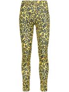 Charm's Leopard Print Skinny Leggings - Yellow & Orange