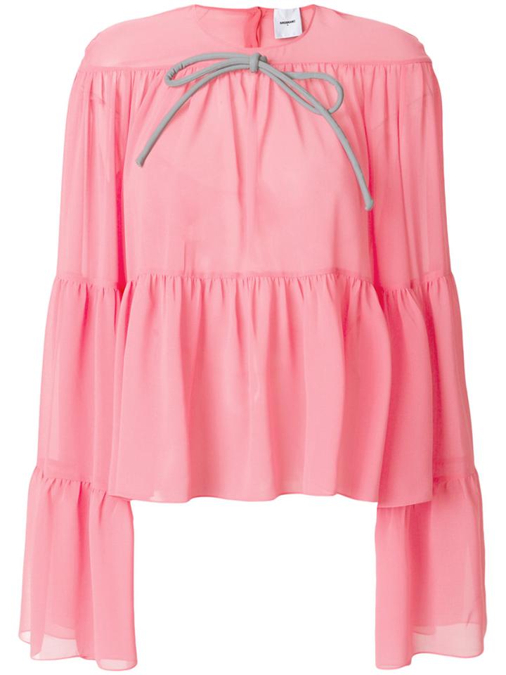 Brognano Ruffled Blouse - Pink & Purple