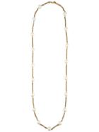 Chanel Vintage Pearl And Chain Necklace, Women's, Yellow/orange