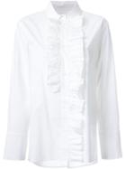 Marni Ruffle Shirt, Women's, Size: 48, White, Cotton