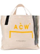 A-cold-wall* Logo Print Oversized Tote - Neutrals