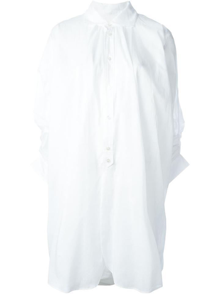 Junya Watanabe Comme Des Garçons Ruched Sleeve Shirt Dress