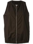 Labo Art Zip-up Lightweight Gilet - Brown