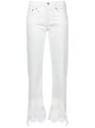 R13 Distressed Hem Jeans - White