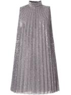 Dondup Sleeveless Pleated Dress - Silver