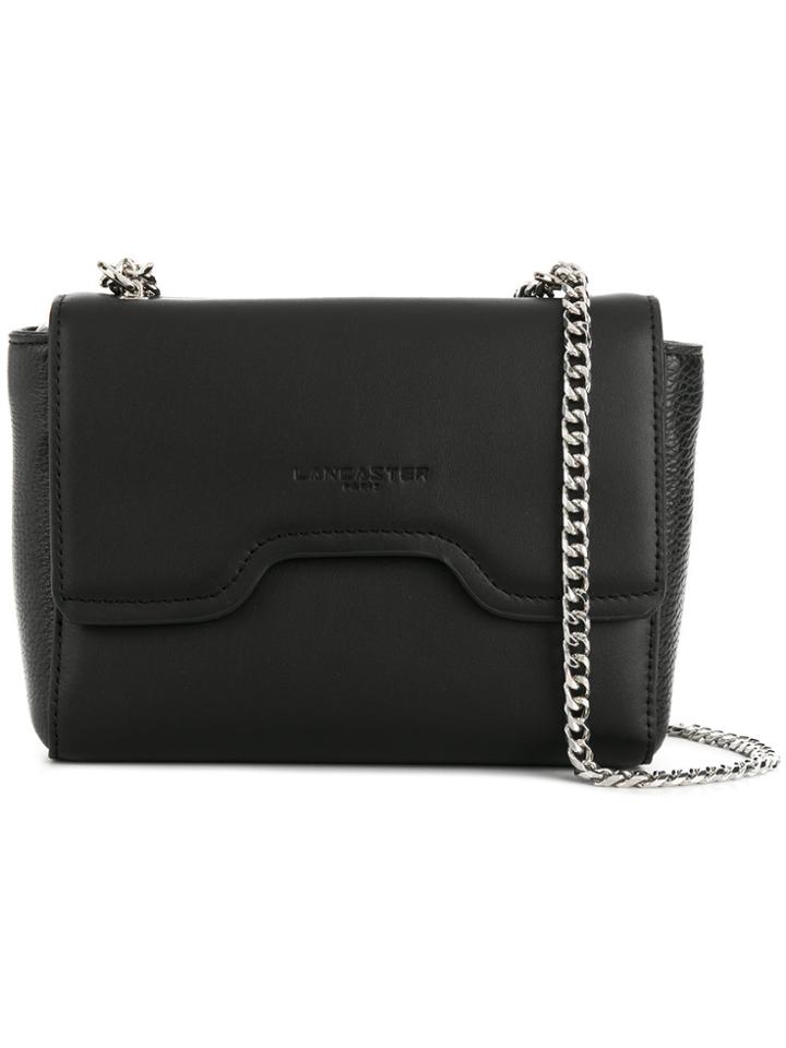 Lancaster Foldover Chain Shoulder Bag - Black