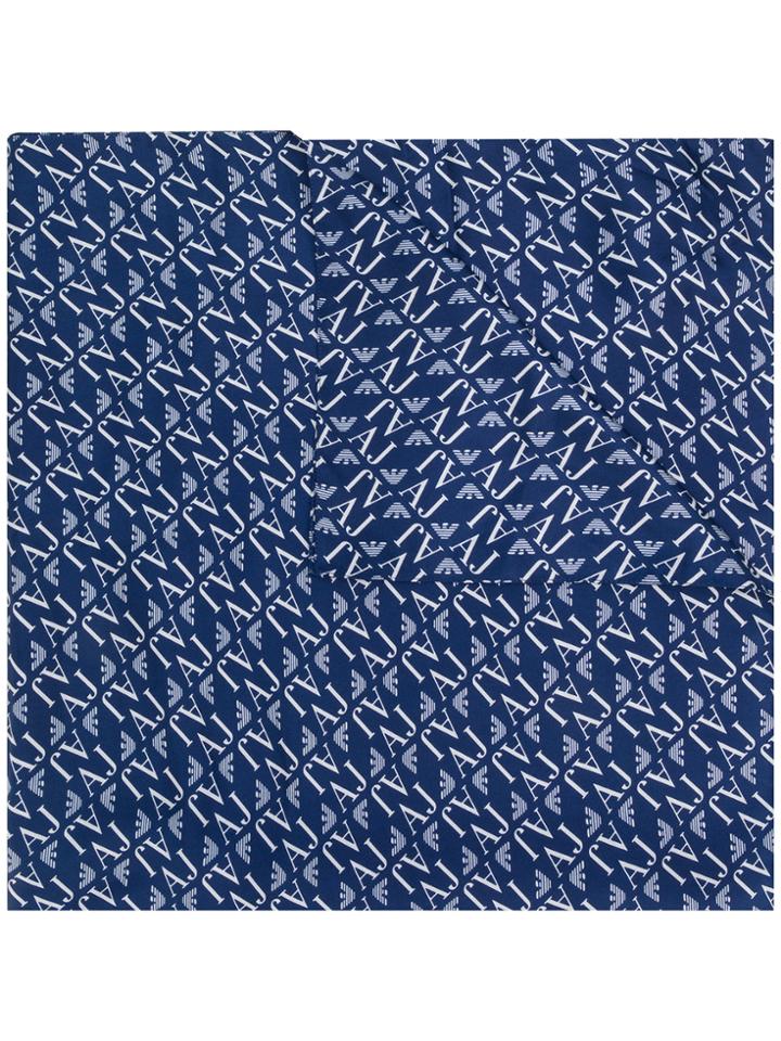 Armani Jeans Patterned Scarf - Blue