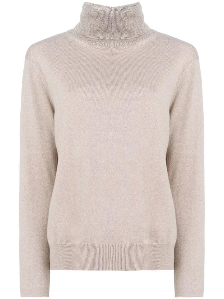 Fabiana Filippi Fine Knit Turtleneck Sweater - Nude & Neutrals