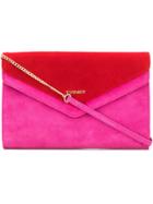 Twin-set Contrast Clutch Bag - Pink & Purple