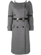 Prada Belted Midi Coat - Grey