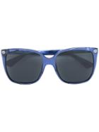 Gucci Eyewear Oversize Gradient Square Sunglasses, Women's, Size: 57, Blue, Acetate