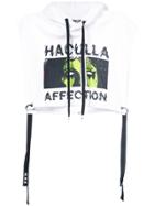 Haculla Affection Crop Top Hoodie - White