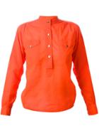 Yves Saint Laurent Vintage Mandarin Neck Shirt - Yellow & Orange