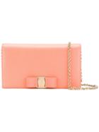 Salvatore Ferragamo - 'vara' Bow Mini Shoulder Bag - Women - Leather/metal - One Size, Yellow/orange, Leather/metal