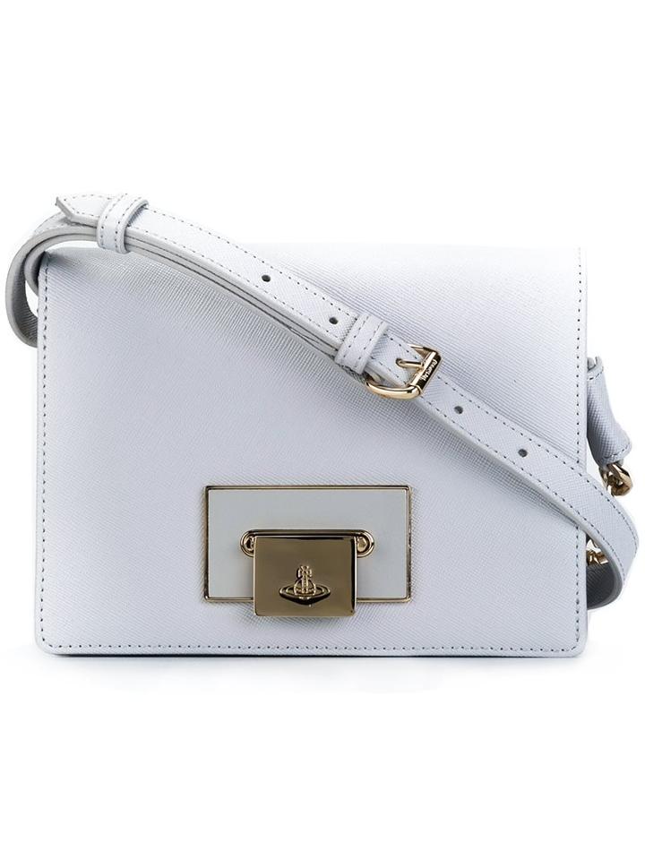 Vivienne Westwood Small Flap Closure Cross Body Bag, Women's, Grey