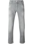 Jacob Cohen Stonewashed Jeans, Men's, Size: 36, Grey, Cotton/spandex/elastane