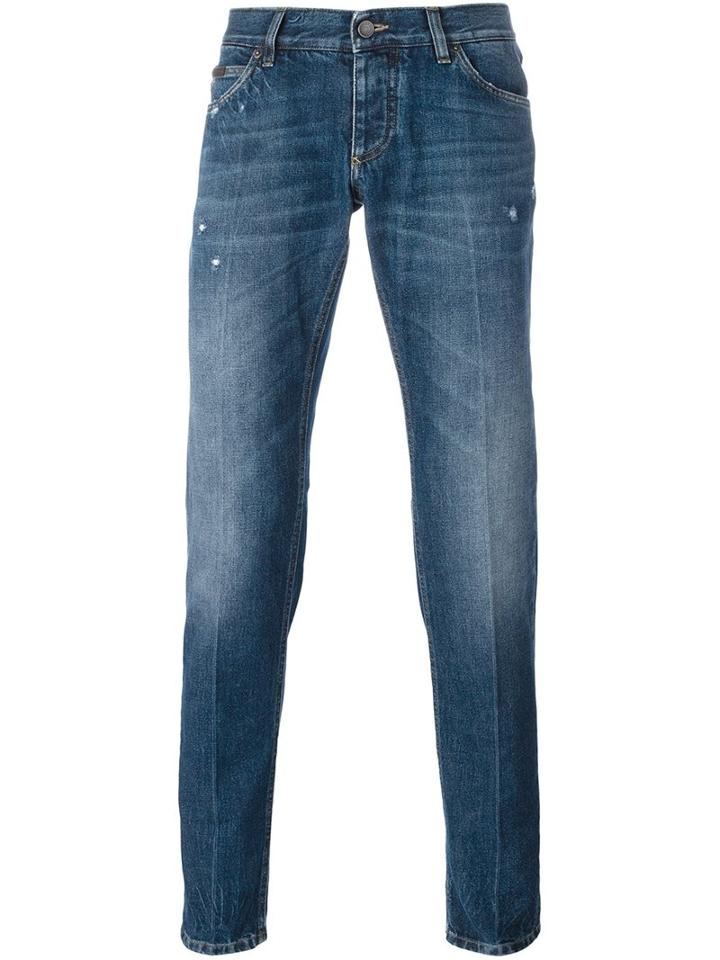 Dolce & Gabbana Tapered Jeans, Men's, Size: 44, Blue, Cotton