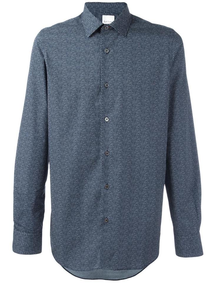 Paul Smith Printed Button Down Shirt, Men's, Size: 18, Blue, Cotton
