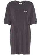 We11done Logo T-shirt Dress - Grey