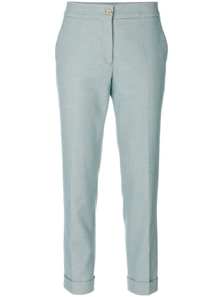 Etro Patterned Trousers - Blue