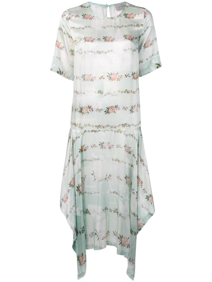 Preen By Thornton Bregazzi Floral Print Asymmetric T-shirt Dress -