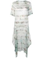 Preen By Thornton Bregazzi Floral Print Asymmetric T-shirt Dress -