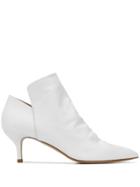 Strategia Side Zip Ankle Boots - White