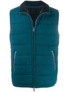 N.peal The Mall Quilted Cashmere Gilet - Green