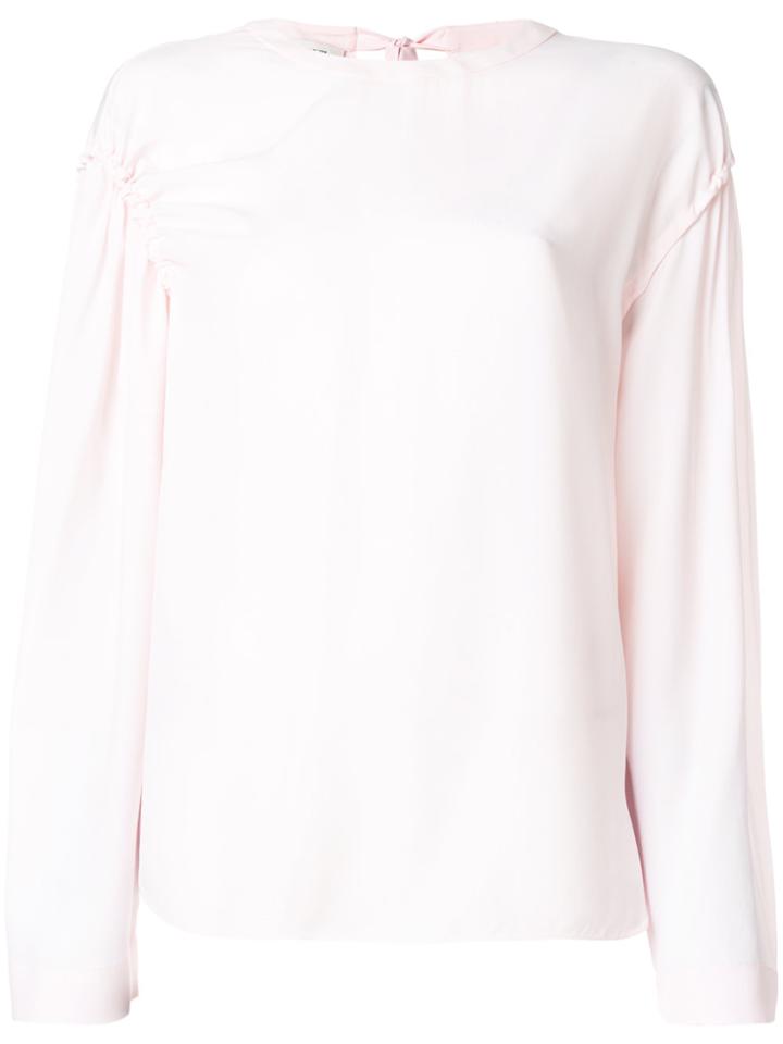 Cédric Charlier Bow-detailed Blouse - Pink & Purple