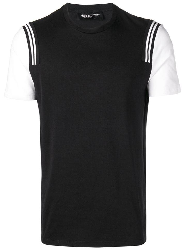 Neil Barrett Contrasting Sleeve T-shirt - Black