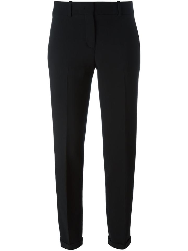 Ermanno Scervino Straight Trousers, Women's, Size: 38, Black, Spandex/elastane/cupro/viscose/virgin Wool