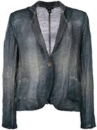 Avant Toi - Overdyed Single Breasted Jacket - Women - Cotton/linen/flax - L, Women's, Blue, Cotton/linen/flax