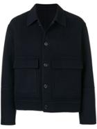Ami Paris Patched Pockets Short Jacket - Blue