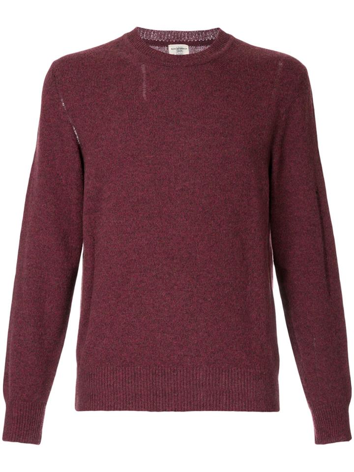 Kent & Curwen Ripped Trim Jumper - Pink & Purple