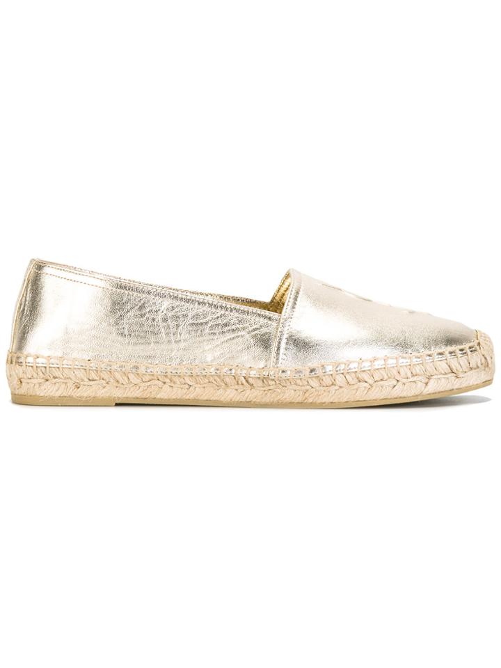 Saint Laurent Monogram Espadrilles - Nude & Neutrals