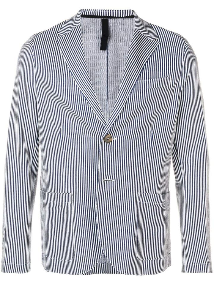Harris Wharf London Striped Blazer Jacket - White