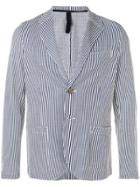 Harris Wharf London Striped Blazer Jacket - White