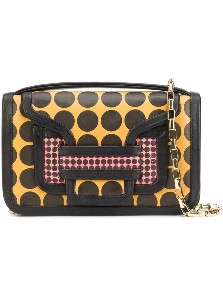 Pierre Hardy Contrast Print Satchel Bag, Women's, Black