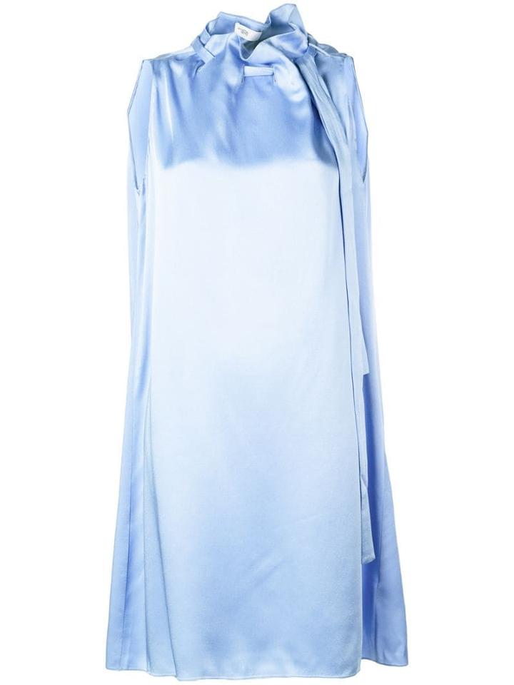 Rosetta Getty Oversized Neck-tied Dress - Blue
