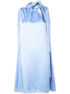 Rosetta Getty Oversized Neck-tied Dress - Blue